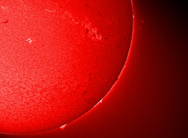 Sonnen-Komposit im Licht der Wasserstofflinie