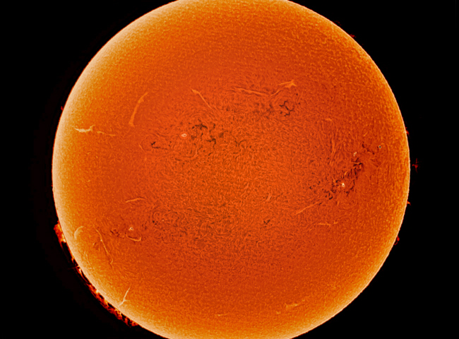 Weitere Sonnenbeobachtungen im H-alpha-Licht