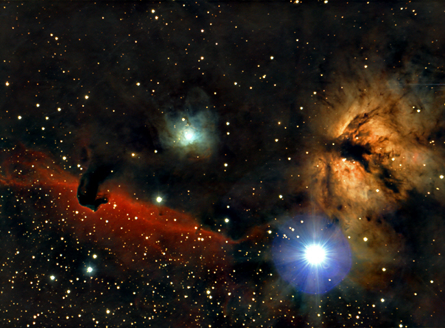 Die Orion Molekülwolke: ein letzter Blick auf den Wintersternhimmel