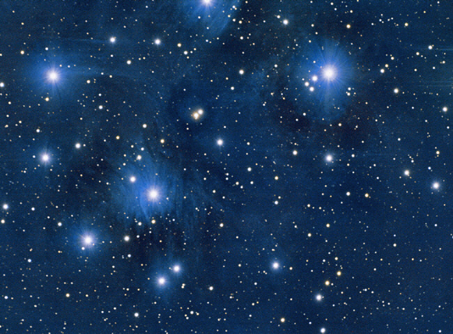 Ein kurzer Blick auf die Plejaden Messier 45