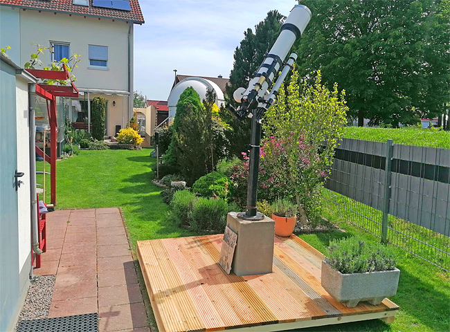Eine Plattform für die Teleskop-Außensäule