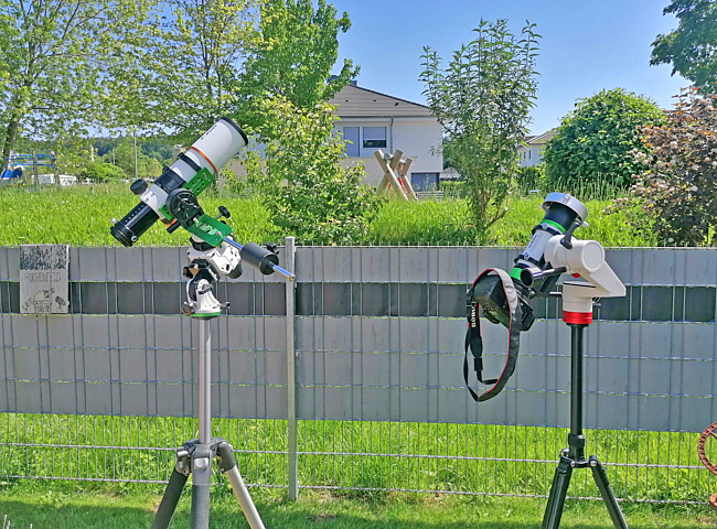 Sonnen-Testbilder mit mobilen APO-Refraktoren
