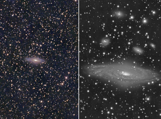 Ein Bildvergleich von Astrograph und Hauptteleskop (1)